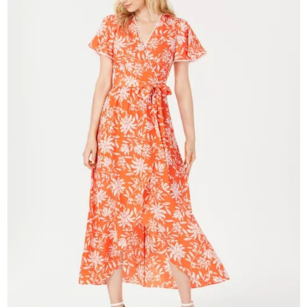 Vince Camuto Faux-Wrap Maxi Dress Size 2 NWT
